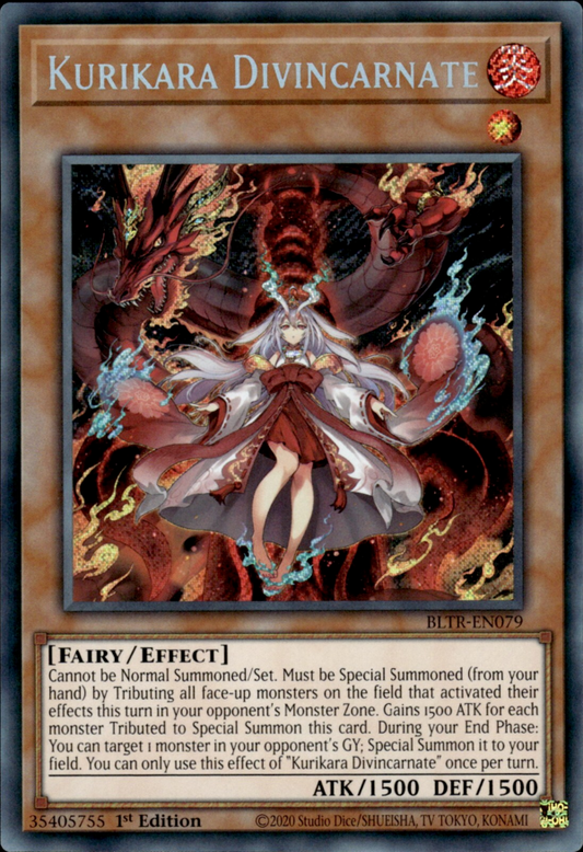 Kurikara Divincarnate POTE-EN031 Secret Secret Rare Yu-Gi-Oh Power of the Elements in Art