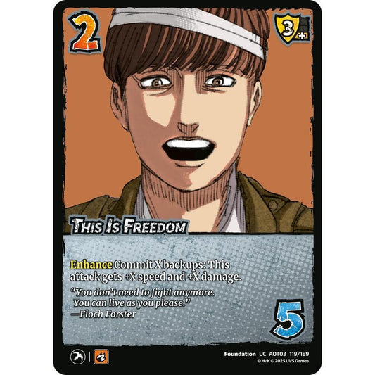 This Is Freedom 119/189 AOT03 Universus Attack on Titan: Apocalypse Foundation UC
