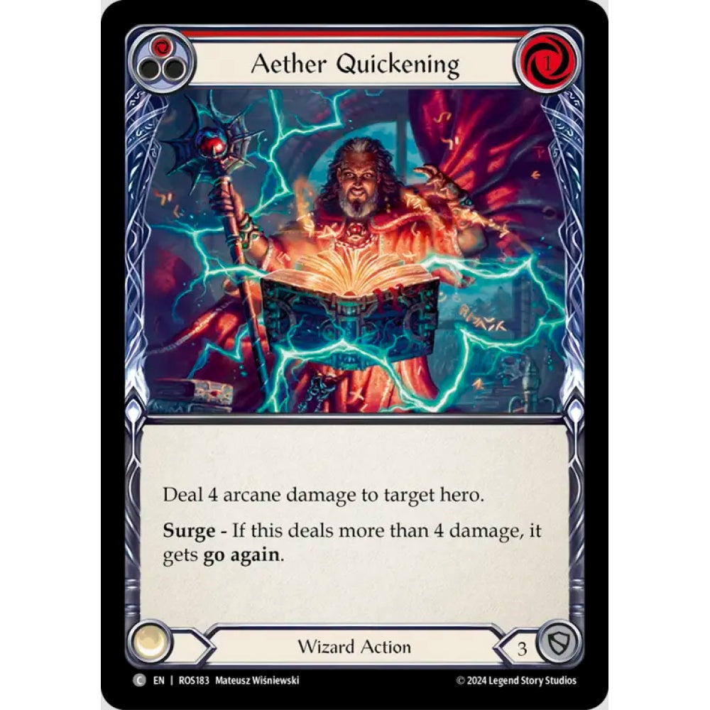 Aether Quickening (Red), ROS183, Common, Flesh and Blood, Rosetta