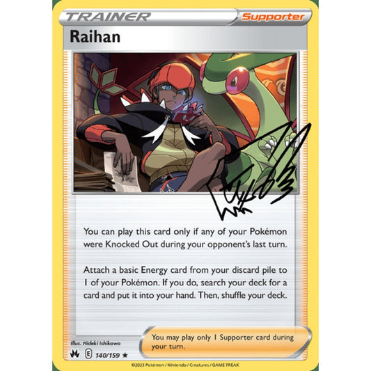 Raihan Holo Rare 140/159 Pokemon Card Game Crown Zenith