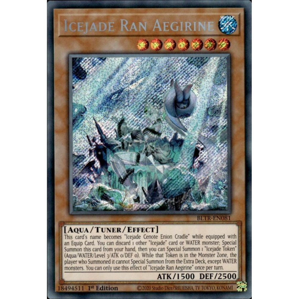 Icejade Ran Aegirine BLTR-EN081 Secret Yu-Gi-Oh Battles of Legend: Terminal Revenge