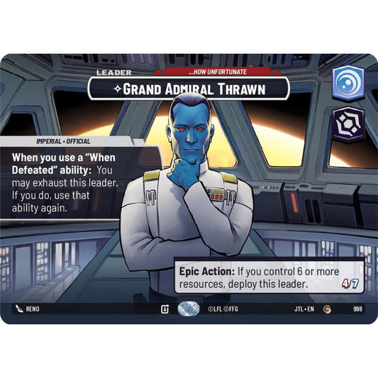 Grand Admiral Thrawn, C, JTL 998) Showcase, Star Wars Unlimited
