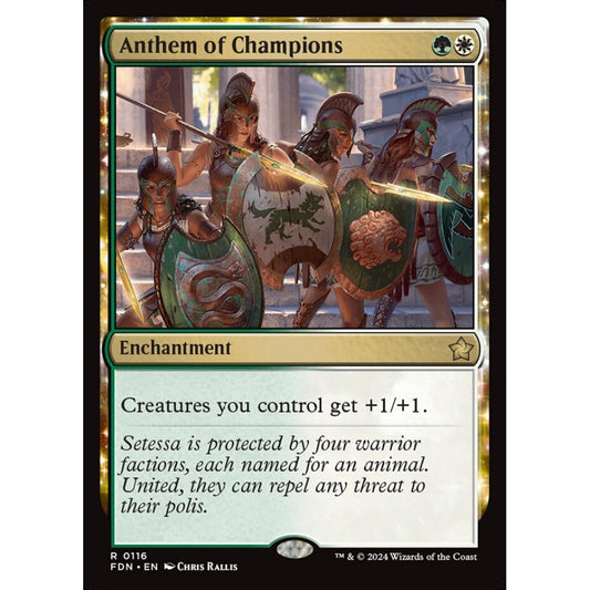 Anthem of Champions, 116, rare, Magic: The Gathering, Foundations