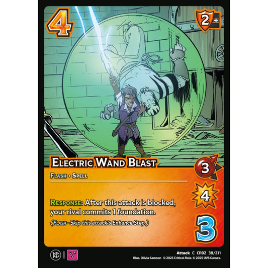 Electric Wand Blast, 38/211, CR02, Universus, Critical Role: Heroes Of Exandria, Attack, C
