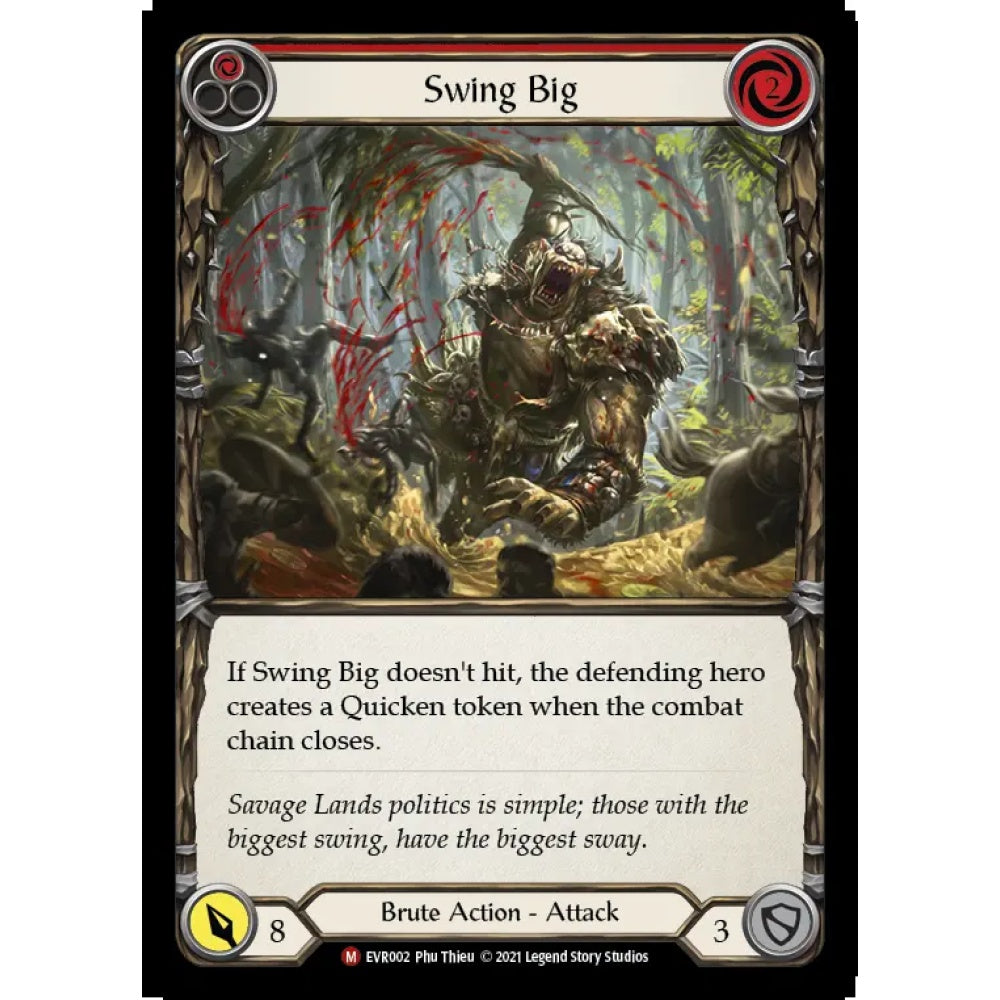 Swing Big EVR002-RF Majestic Flesh & Blood Trading Card Game Everfest in Rainbow Foil Art