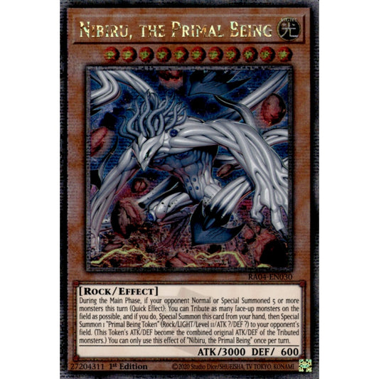 Nibiru, the Primal Being RA04-EN030 QCR Quarter Century Secret Rare Yu-Gi-Oh Quarter Century Stampede in New Art Art