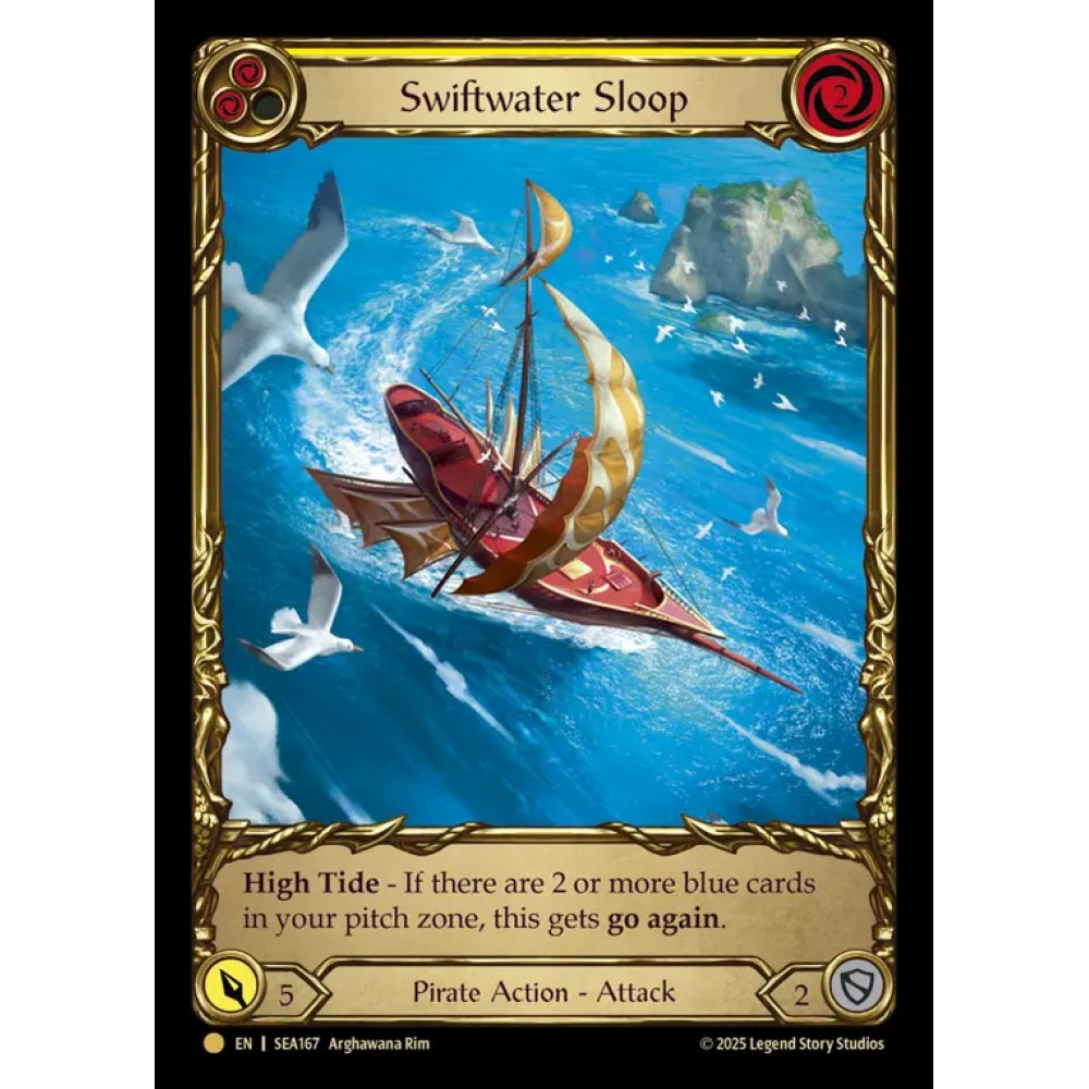 Swiftwater Sloop SEA167-TP Common Flesh & Blood Trading Card Game High Seas - Treasure Pack in Cold Foil Art