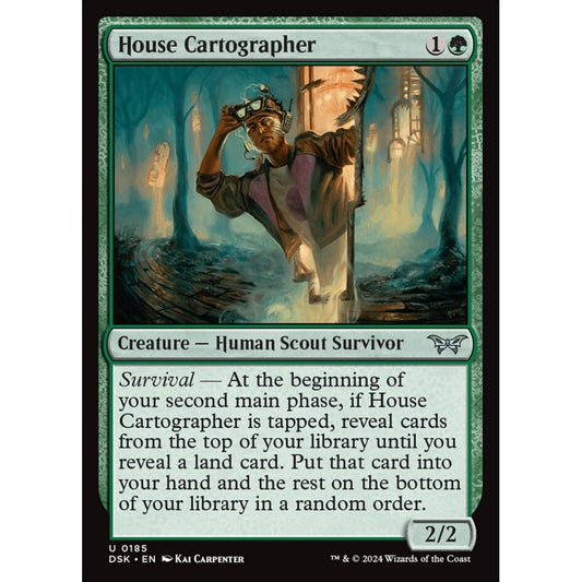 House Cartographer, 185, uncommon, Magic: The Gathering, Duskmourn: House of Horror