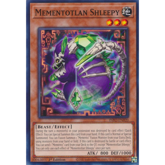 Mementotlan Shleepy MP25-EN083 Prismatic Prismatic Secret Rare Yu-Gi-Oh 2025 Mega-Pack Tin in Art