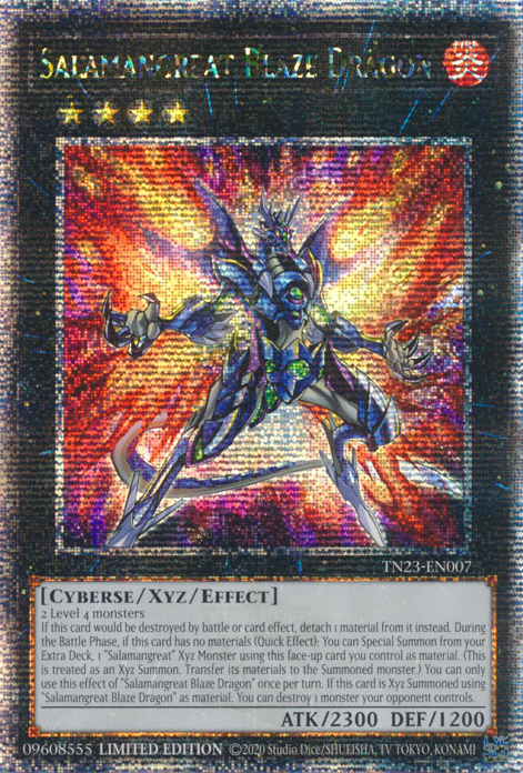 Salamangreat Blaze Dragon TN23-EN007 QCR Quarter Century Secret Rare Yu-Gi-Oh 25th Anniversary Tin: Dueling Heroes in Art