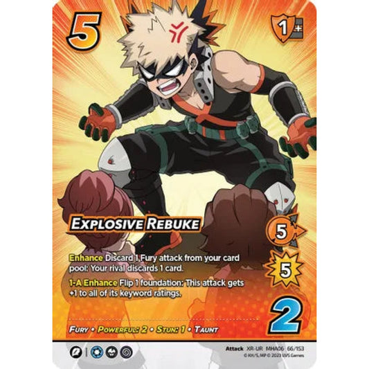 Explosive Rebuke, 66/153, XR-UR, UniVersus, MHA06 Jet Burn