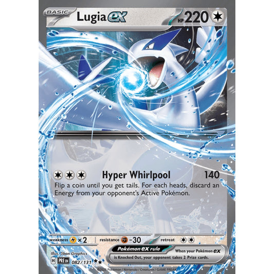 Lugia ex Double Rare 082/131 Pokemon Card Game Prismatic Evolutions