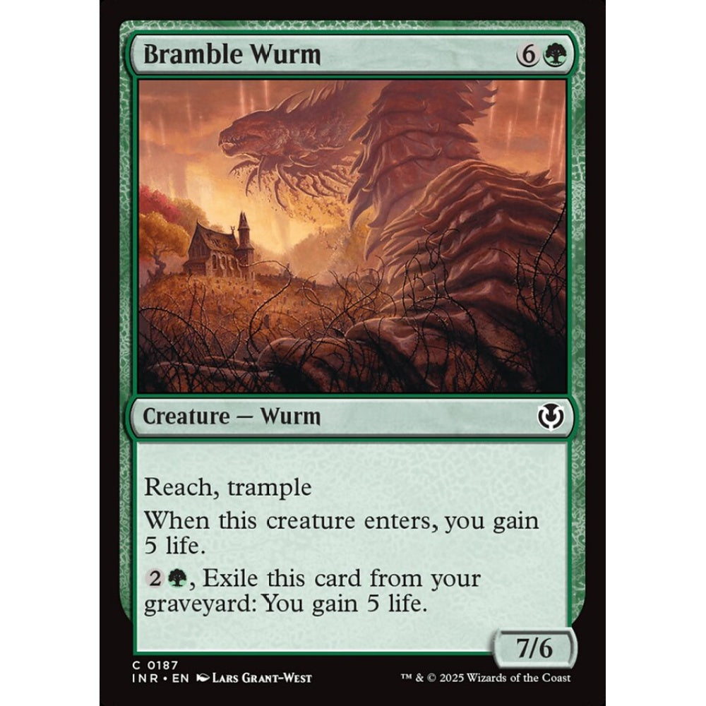 Bramble Wurm, 187, common, Magic: The Gathering, Innistrad Remastered