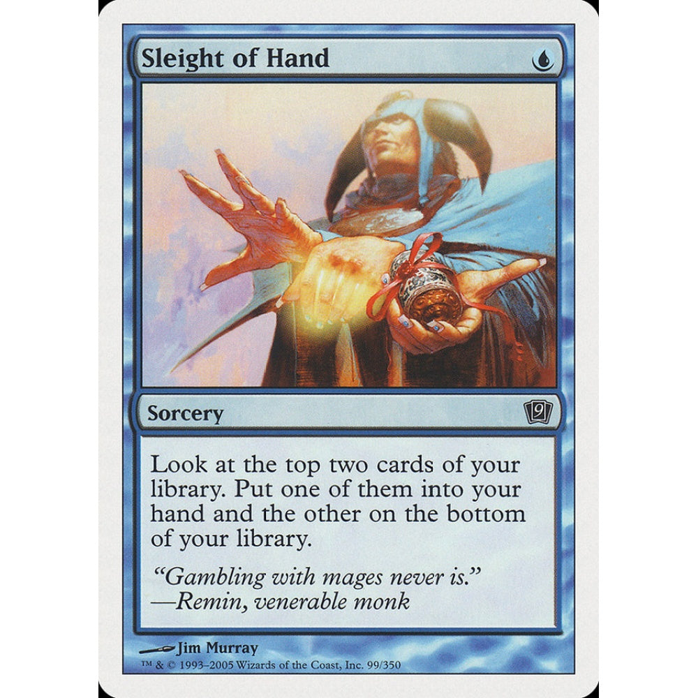 Sleight of Hand common 99 Magic the Gathering Ninth Edition
