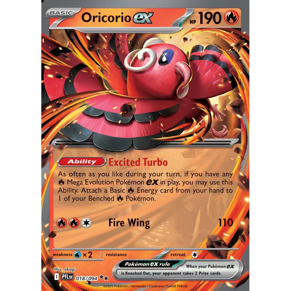 Oricorio ex Double Rare 018/094 Pokemon Card Game Phantasmal Flames