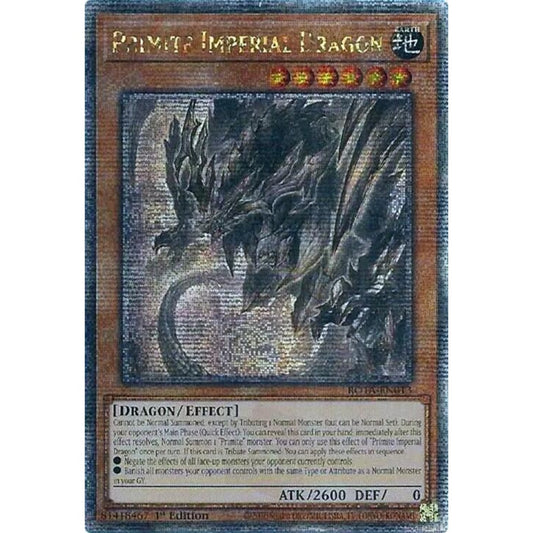Primite Imperial Dragon (Quarter Century Secret Rare) ROTA-EN013 QCR Yu-Gi-Oh Rage of the Abyss