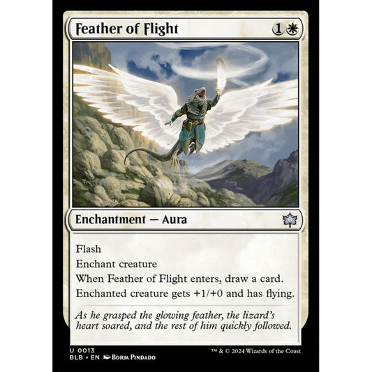 Feather of Flight, 13, uncommon, Magic: The Gathering, Bloomburrow