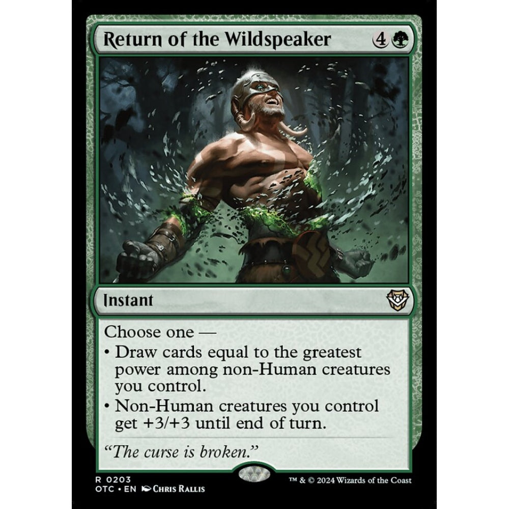 Return of the Wildspeaker, 203, rare, Magic: The Gathering, Outlaws of Thunder Junction