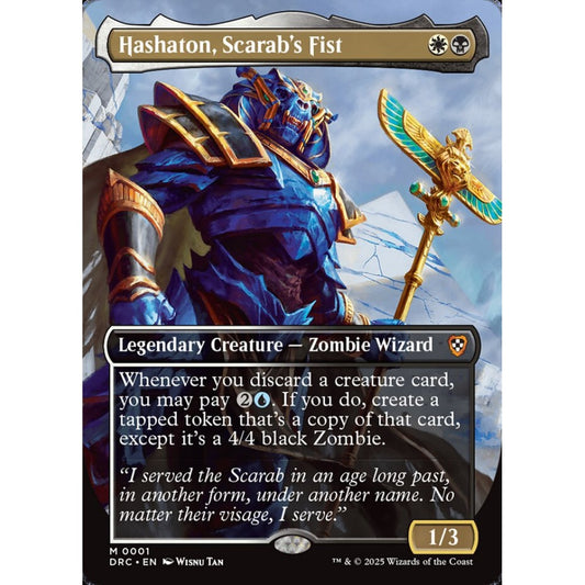 Hashaton, Scarab's Fist, 1, mythic, Magic: The Gathering, Aetherdrift Commander