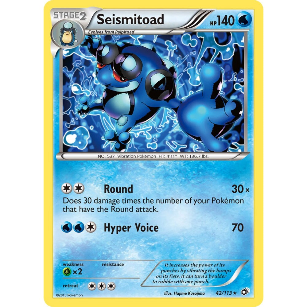 Seismitoad Rare 42/113 Pokemon Card Game Legendary Treasures
