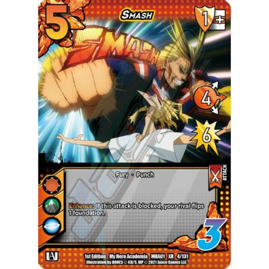 Smash, 4/131, XR, UniVersus, MHA01 My Hero Academia