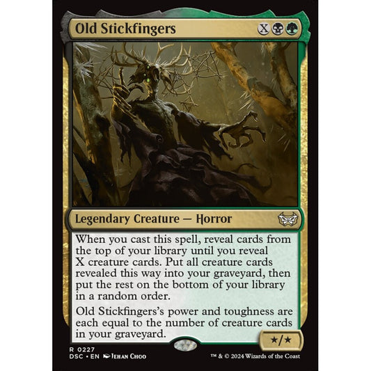 Old Stickfingers, 227, rare, Magic: The Gathering, Duskmourn: House of Horror