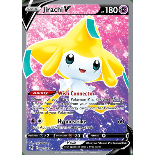 Jirachi V Full Art 170/189 Pokemon Card Game Astral Radiance