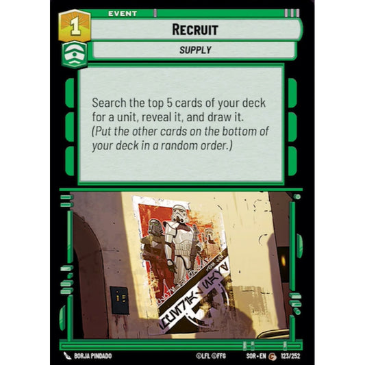 Recruit, 123, C, Star Wars Unlimited, Sparks Of Rebellion