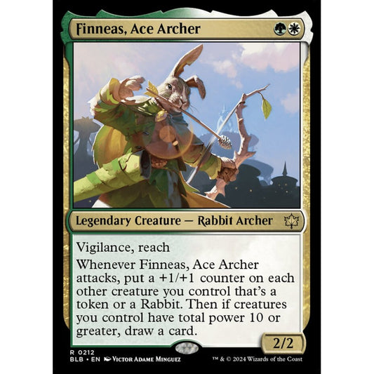 Finneas, Ace Archer, 212, rare, Magic: The Gathering, Bloomburrow