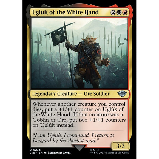 Uglúk of the White Hand, uncommon, 235, Magic the Gathering, The Lord of the Rings: Tales of Middle-earth