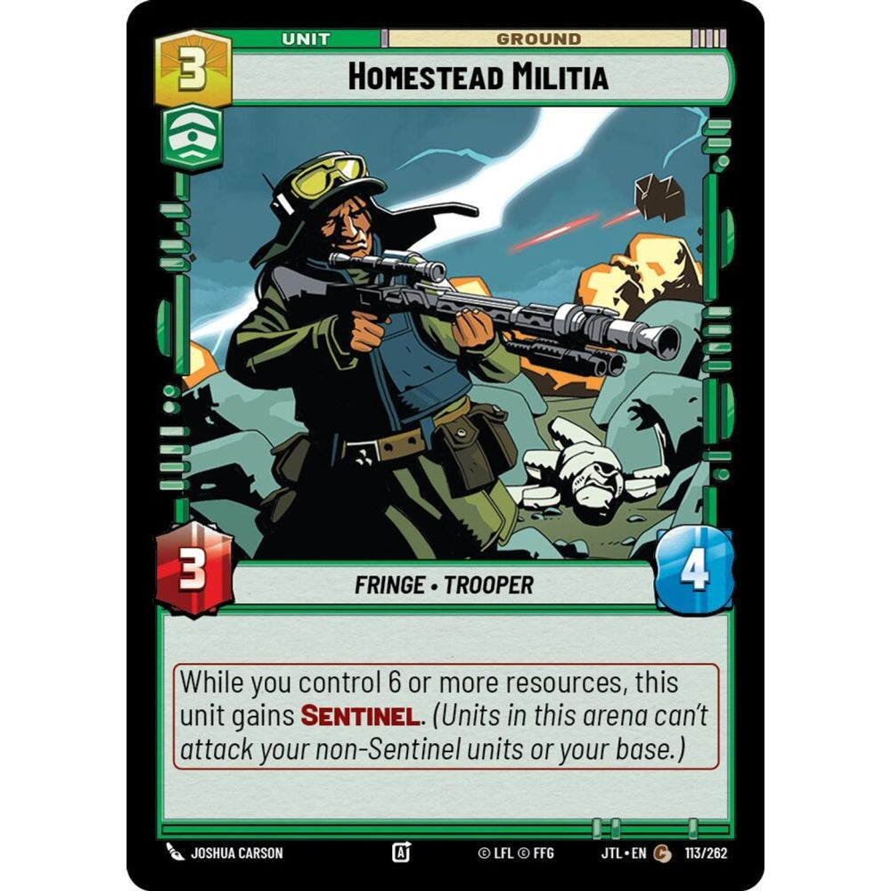 Homestead Militia, C, JTL 113), Star Wars Unlimited