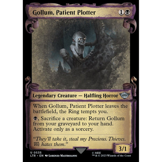 Gollum, Patient Plotter, uncommon, 535, Magic the Gathering, The Lord of the Rings: Tales of Middle-earth