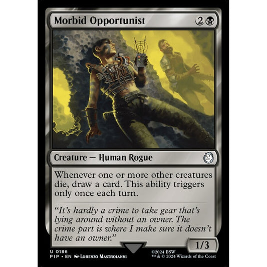 Morbid Opportunist uncommon 186 Magic the Gathering Fallout