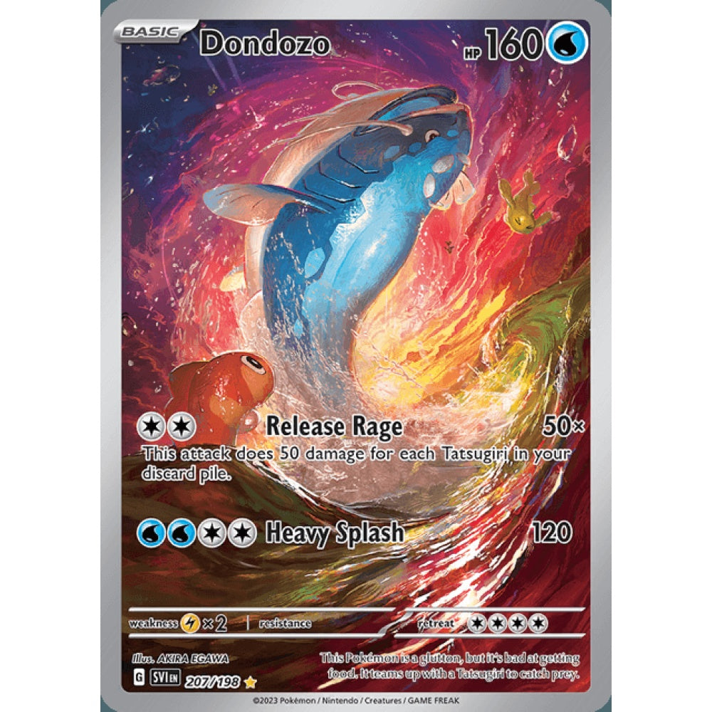 Dondozo Illustration Rare 207/198 Pokemon Card Game Scarlet & Violet