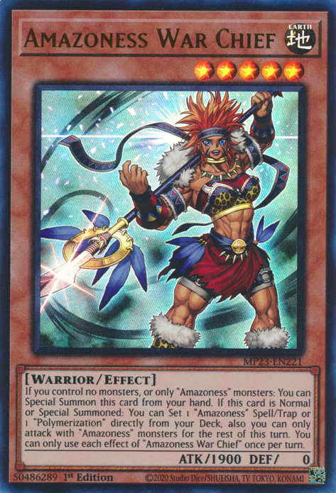Amazoness War Chief MP23-EN221 Ultra Ultra Rare Yu-Gi-Oh 25th Anniversary Tin: Dueling Heroes Mega Pack in Art