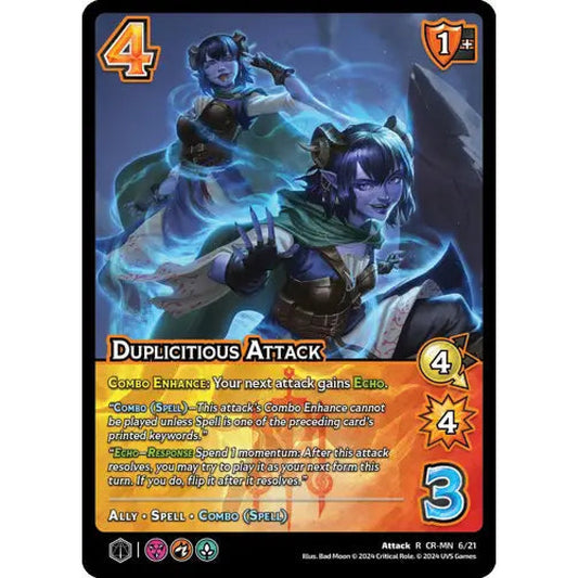 Duplicitious Attack, 6/21, R, UniVersus, Critical Role Vox Machina & Mighty Nein
