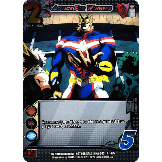 Advice for Winners, 4/5, MHA-Q02, Universus, MHA Promos, nan
