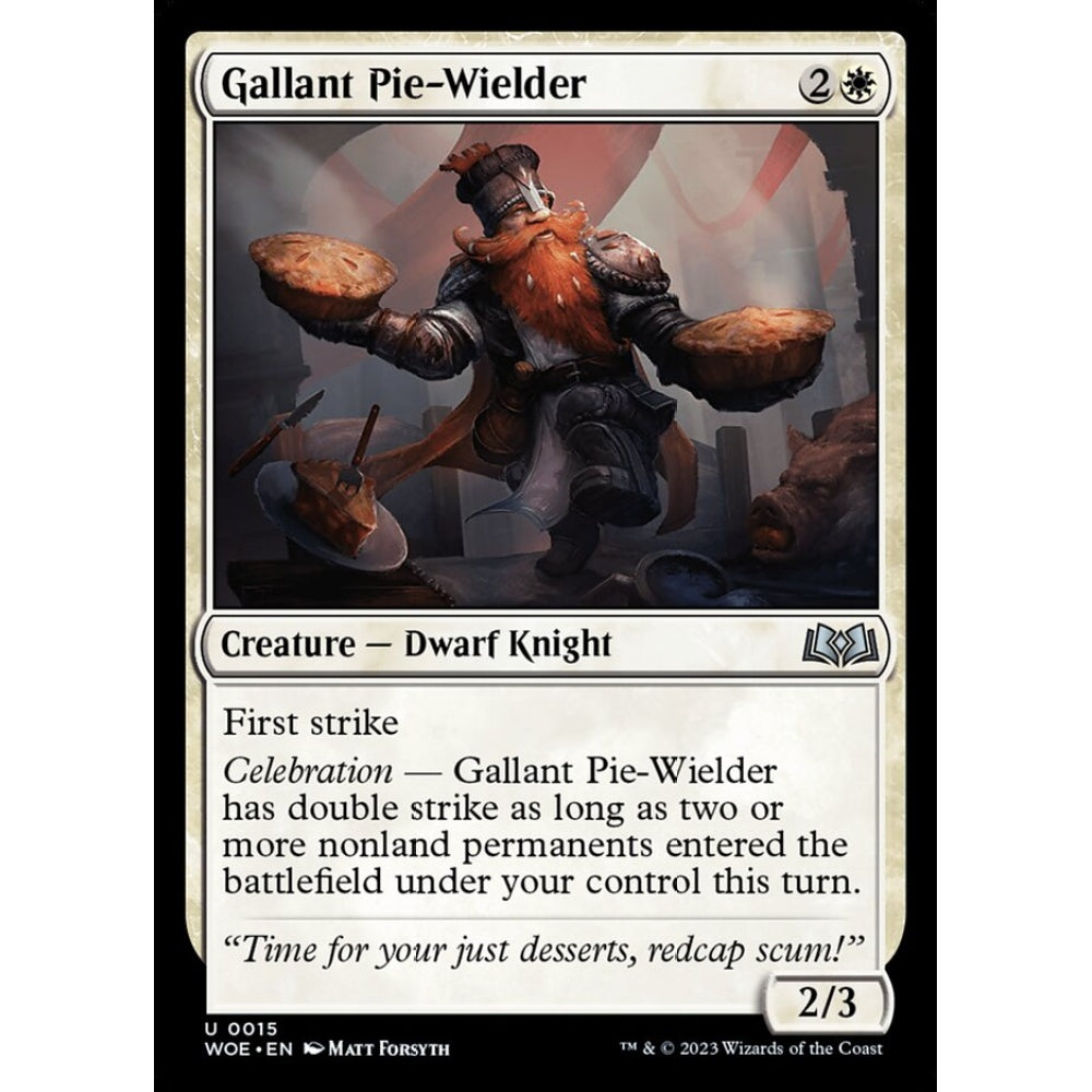 Gallant Pie-Wielder, uncommon, 15, Magic the Gathering, Wilds of Eldraine