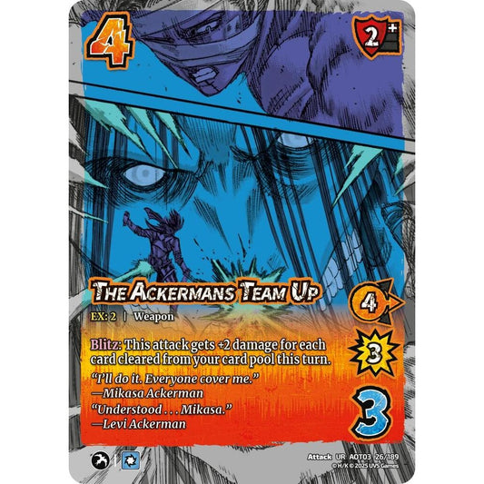 The Ackermans Team Up 26/189 AOT03 Universus Attack on Titan: Apocalypse Attack UR