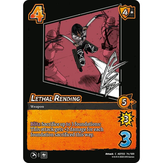 Lethal Rending 74/189 AOT03 Universus Attack on Titan: Apocalypse Attack C