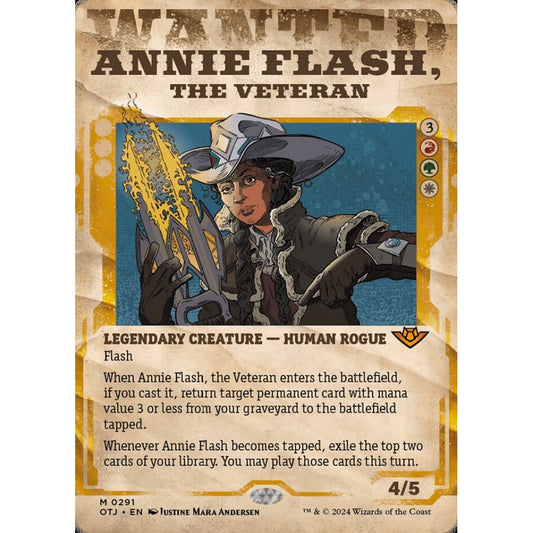 Annie Flash, the Veteran, 291, mythic, Magic: The Gathering, Outlaws of Thunder Junction