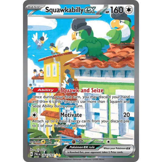 Squawkabilly ex Special Illustration Rare 264/193 Pokemon Card Game Paldea Evolved