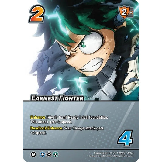 Earnest Fighter, 61/153, XR-UC, UniVersus, MHA06 Jet Burn
