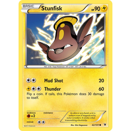 Stunfisk Common 42/101 Pokemon Card Game Noble Victories