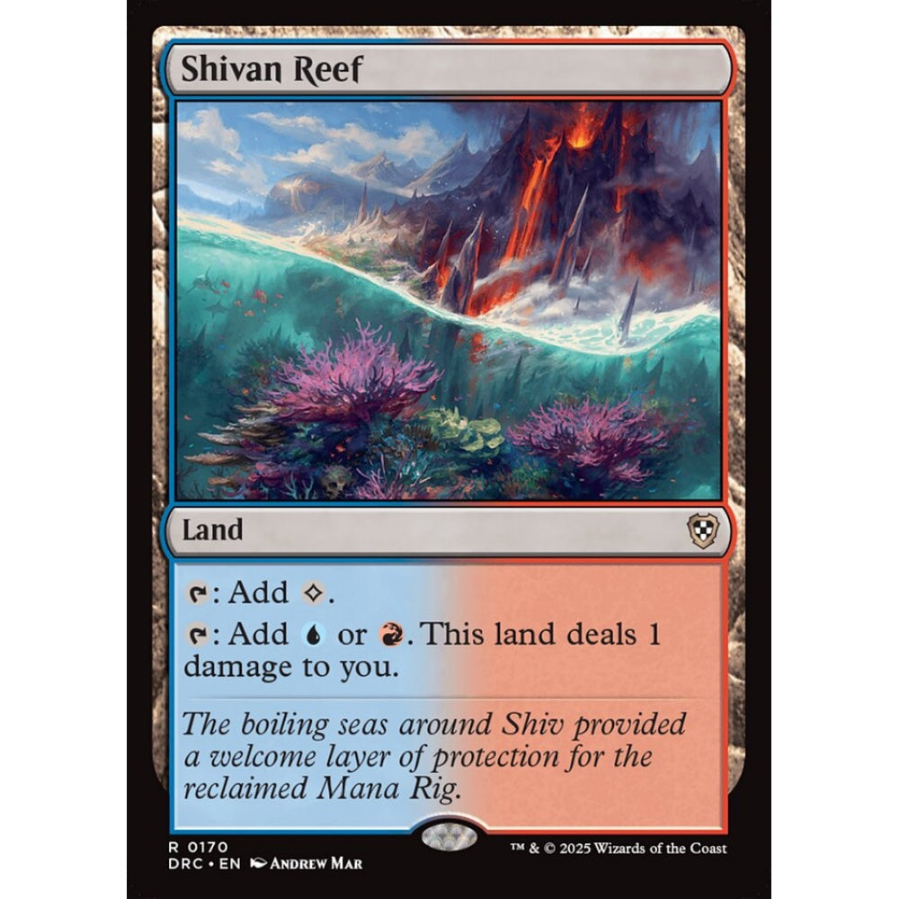 Shivan Reef, 170, rare, Magic: The Gathering, Aetherdrift Commander