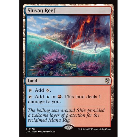 Shivan Reef, 170, rare, Magic: The Gathering, Aetherdrift Commander