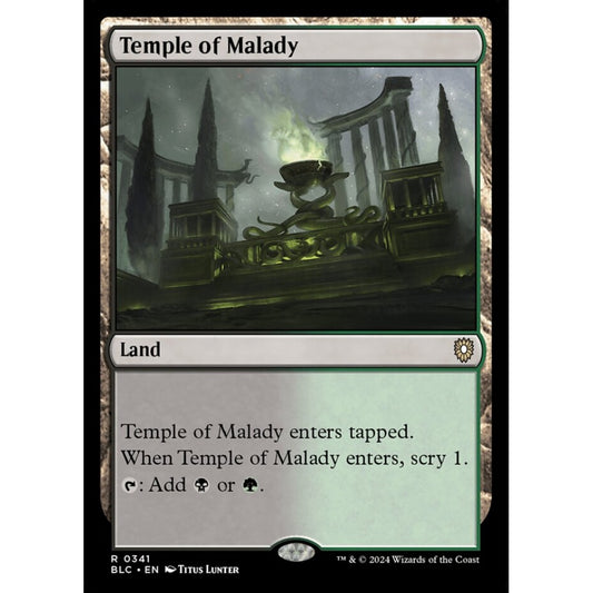Temple of Malady, 341, rare, Magic: The Gathering, Bloomburrow