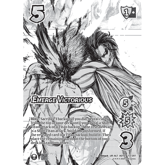 Emerge Victorious, 73/297, UR-ALT, UniVersus, Attack on Titan: Battle for Humanity