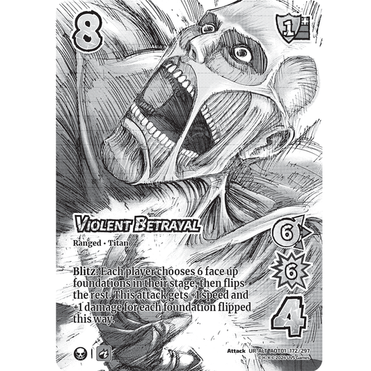 Violent Betrayal, 172/297, UR-ALT, UniVersus, Attack on Titan: Battle for Humanity