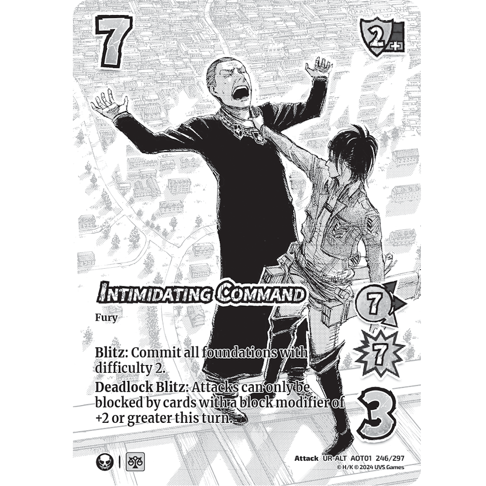 Intimidating Command, 246/297, UR-ALT, UniVersus, Attack on Titan: Battle for Humanity